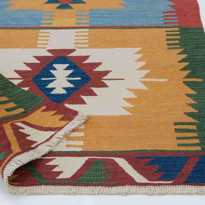 K Multicolor New Turkish Kilim Runner