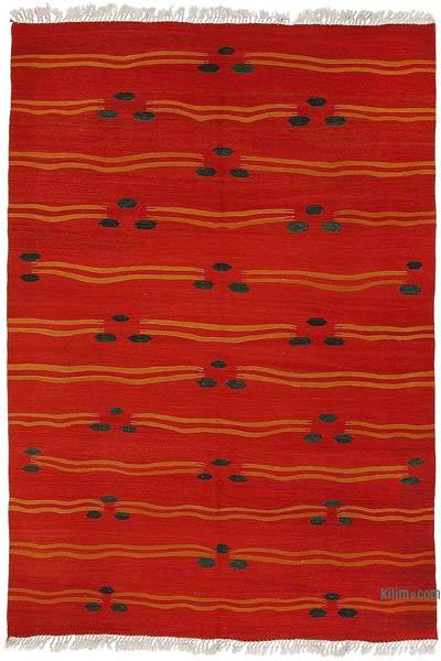 Kırmızı Yeni Kök Boya El Dokuma Kilim