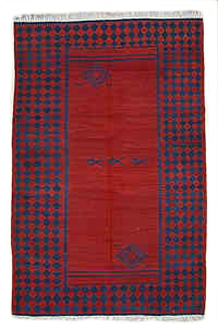Red, Blue New Turkish Kilim Rug
