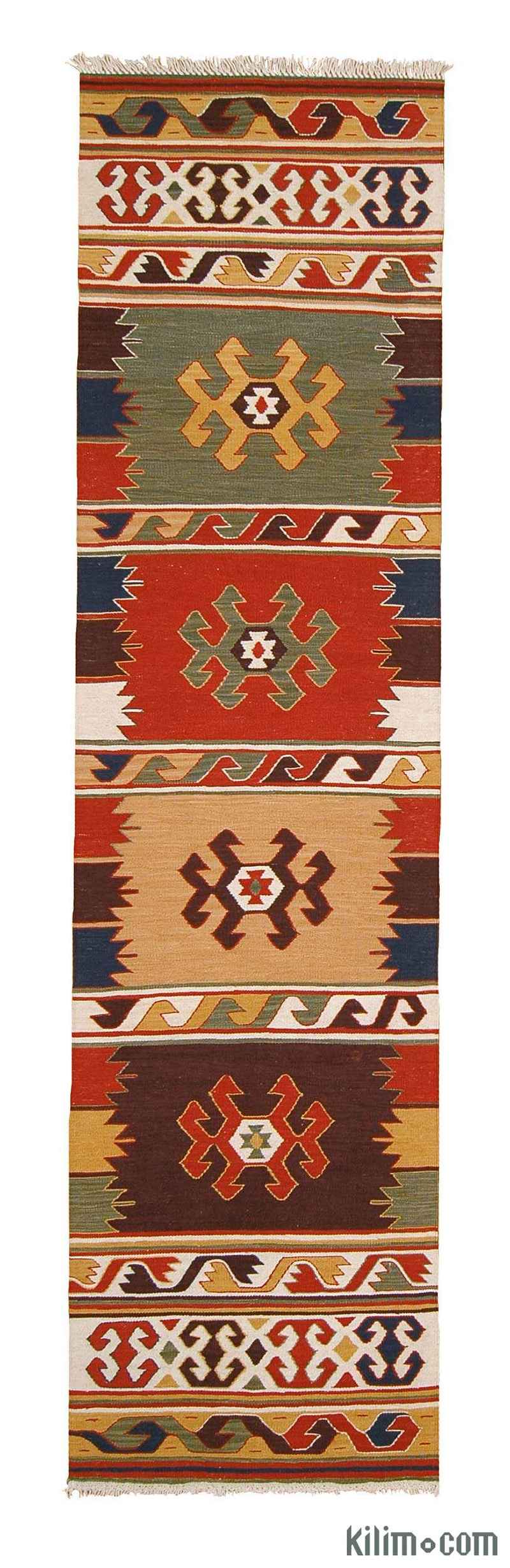 Multicolor New Turkish Kilim Runner - K0003840