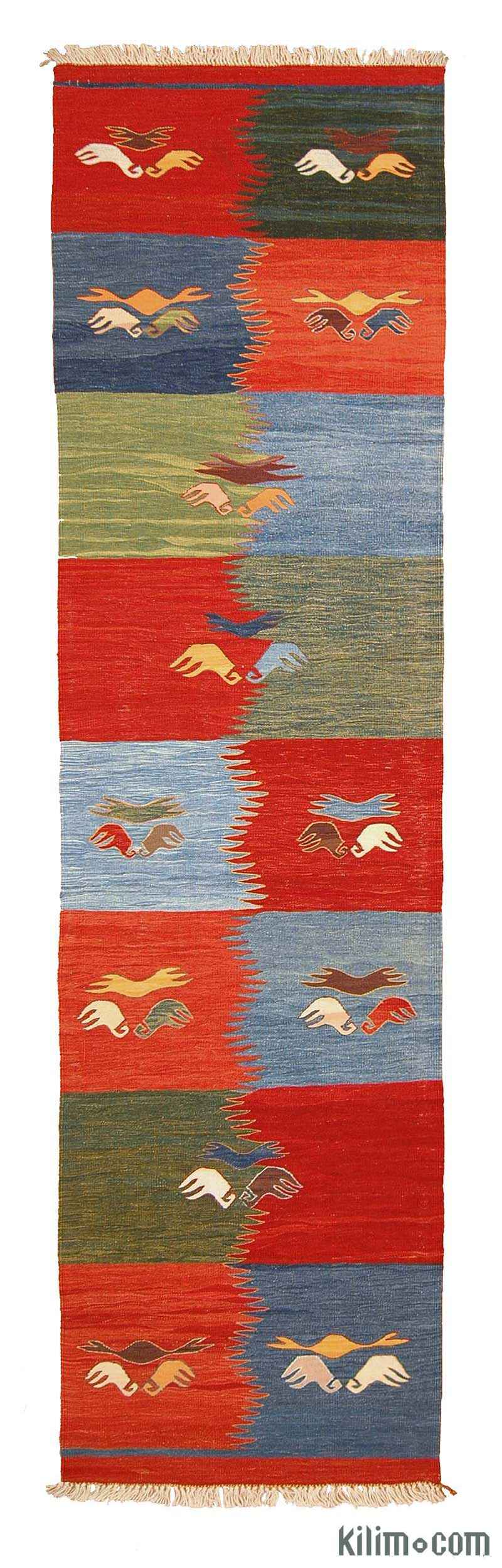 Multicolor New Turkish Kilim Runner - K0003842