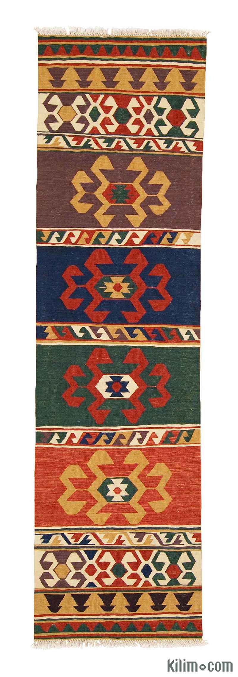 Multicolor New Turkish Kilim Runner Rug - K0003854