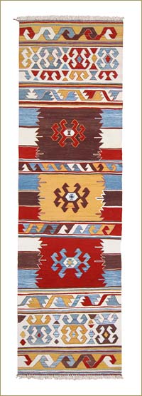 Çok Renkli Yeni Kök Boya Kilim Yolluk