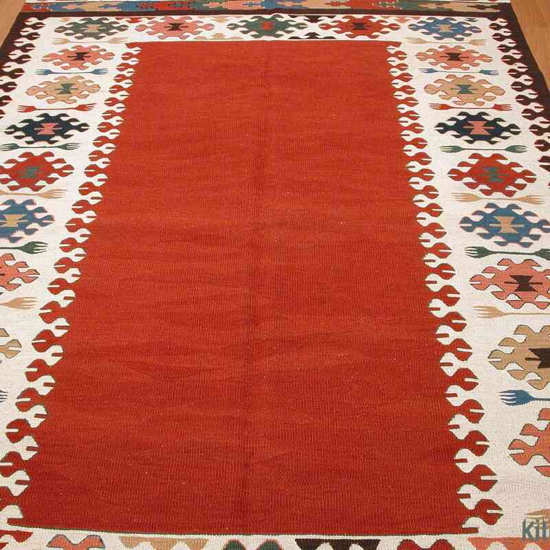 Kırmızı Yeni Kök Boya El Dokuma Kilim - K0003861