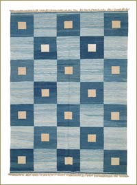 Blue New Turkish Kilim Area Rug