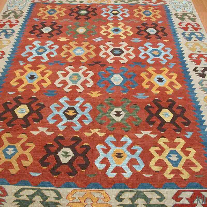 Çok Renkli Yeni El Dokuma Kilim - K0003877