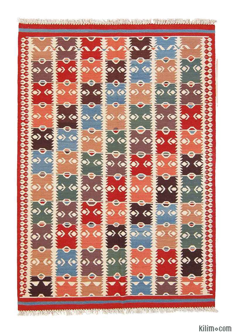 Multicolor New Turkish Kilim Area Rug - K0003885