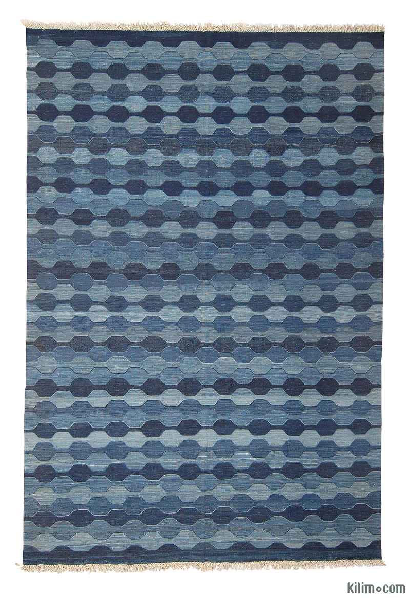 New Handwoven Turkish Kilim Rug - 5' 11" x 8' 8" (71" x 104") - K0003886