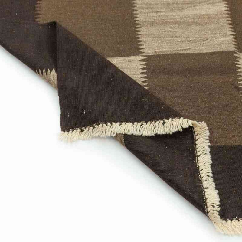 Marrón Nueva Alfombra Turca Kilim - 162 cm x 230 cm - K0003892