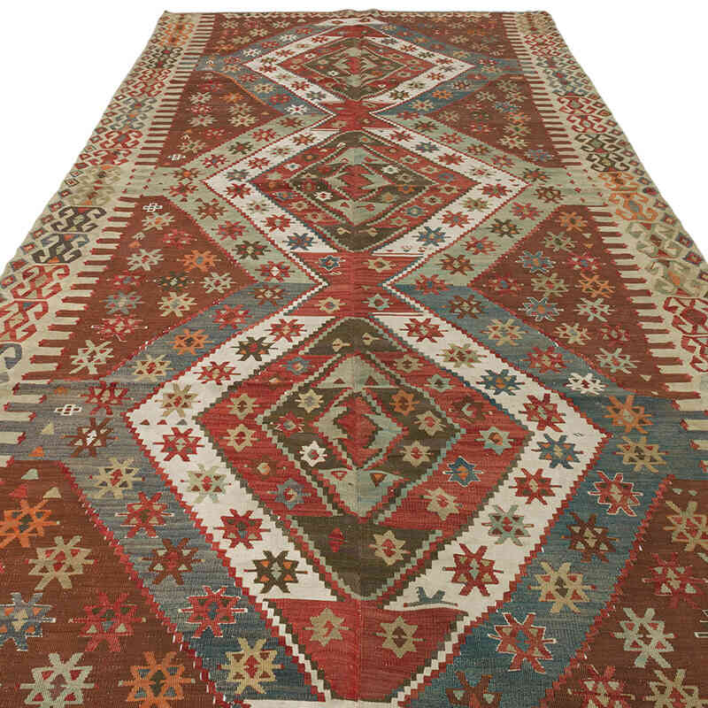 Konya Kilim Antiguo - 157 cm x 365 cm - K0003981