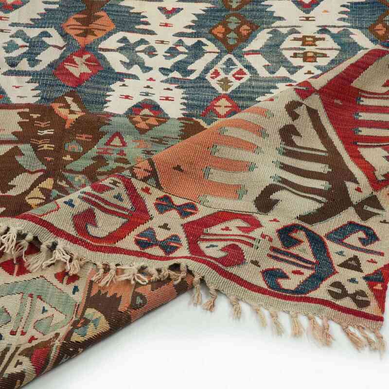 Multicolor Antique Malatya Kilim Rug - 5' 8" x 10' 8" (68" x 128") - K0004150