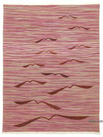 Mor Yeni Kök Boya El Dokuma Kilim - 183 cm x 245 cm