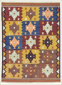 Multicolor New Handwoven Turkish Kilim Rug - 5' 10" x 7' 10" (70" x 94")