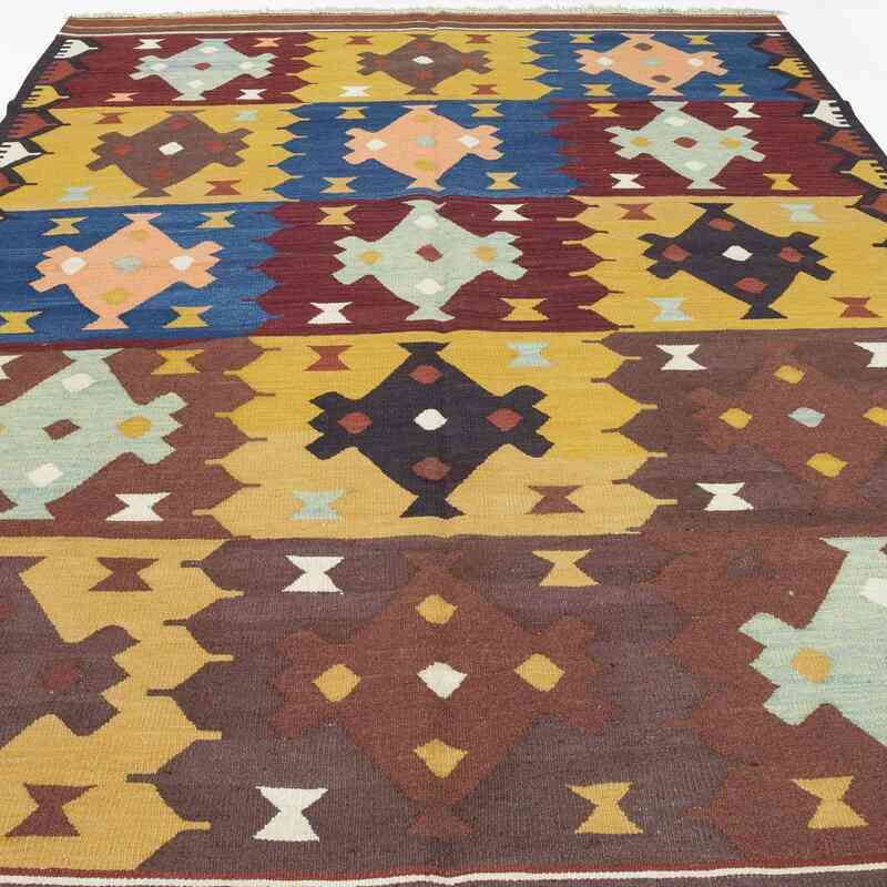 Multicolor New Handwoven Turkish Kilim Rug - 5' 10" x 7' 10" (70" x 94") - K0004616