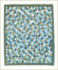 Blue, Green New Turkish Kilim Area Rug