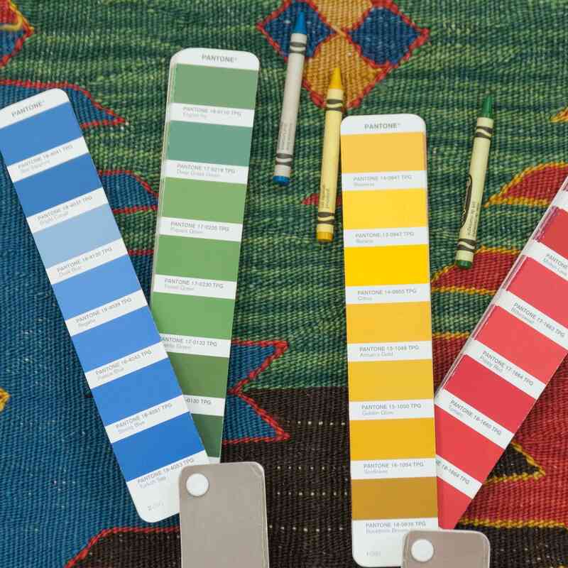 Çok Renkli Yeni El Dokuma Kilim - K0004622