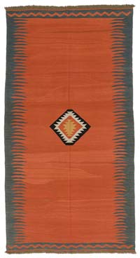 Orange New Turkish Kilim Rug