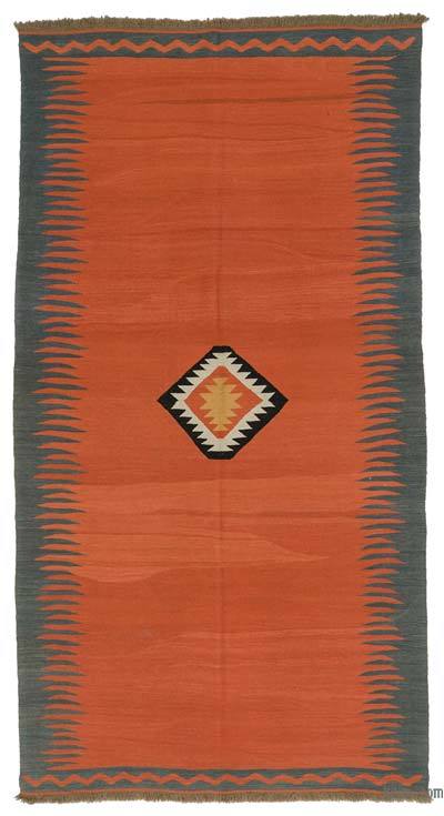 Turuncu Yeni Kök Boya El Dokuma Kilim