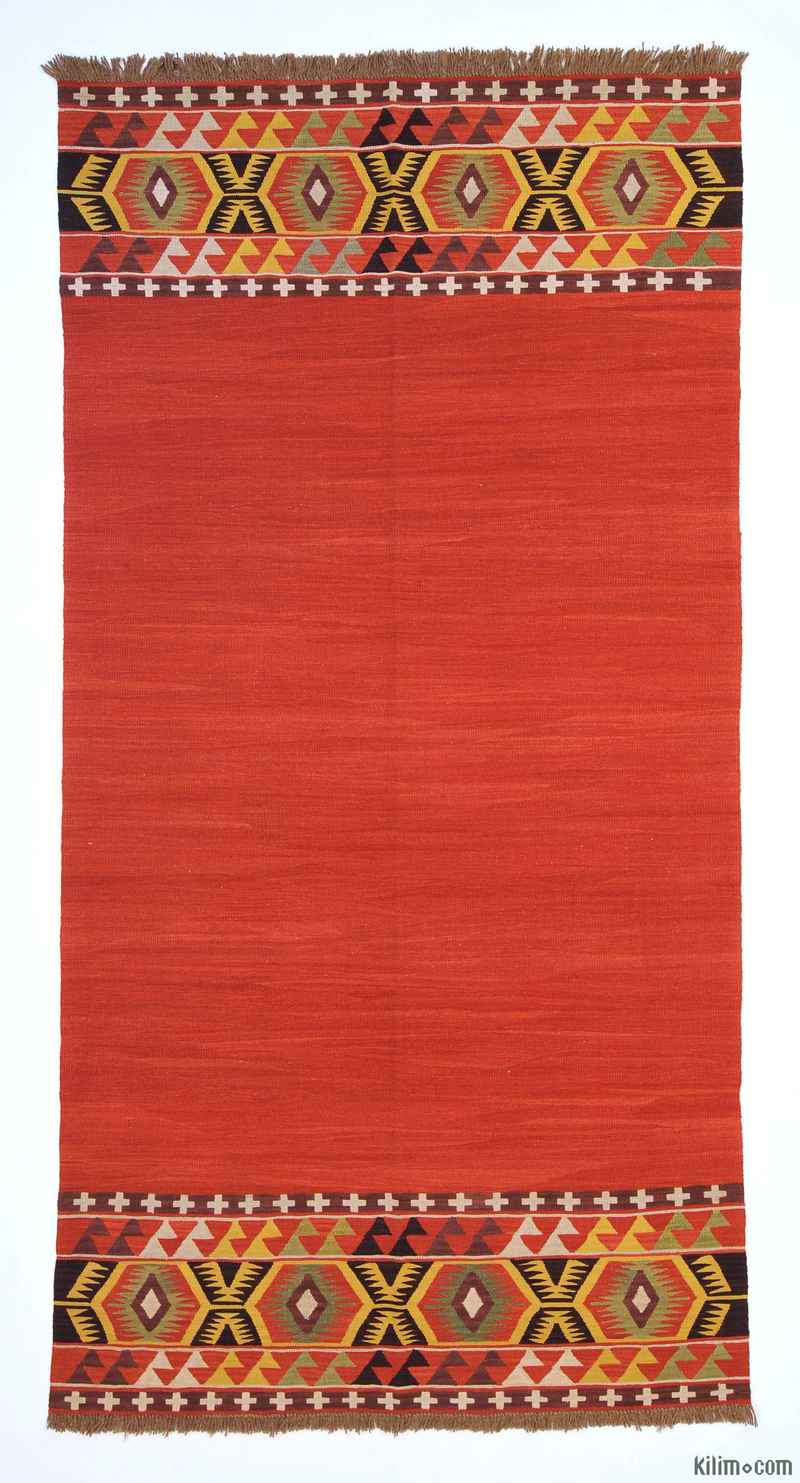 Rojo Nueva Alfombra Turca Kilim - K0004675
