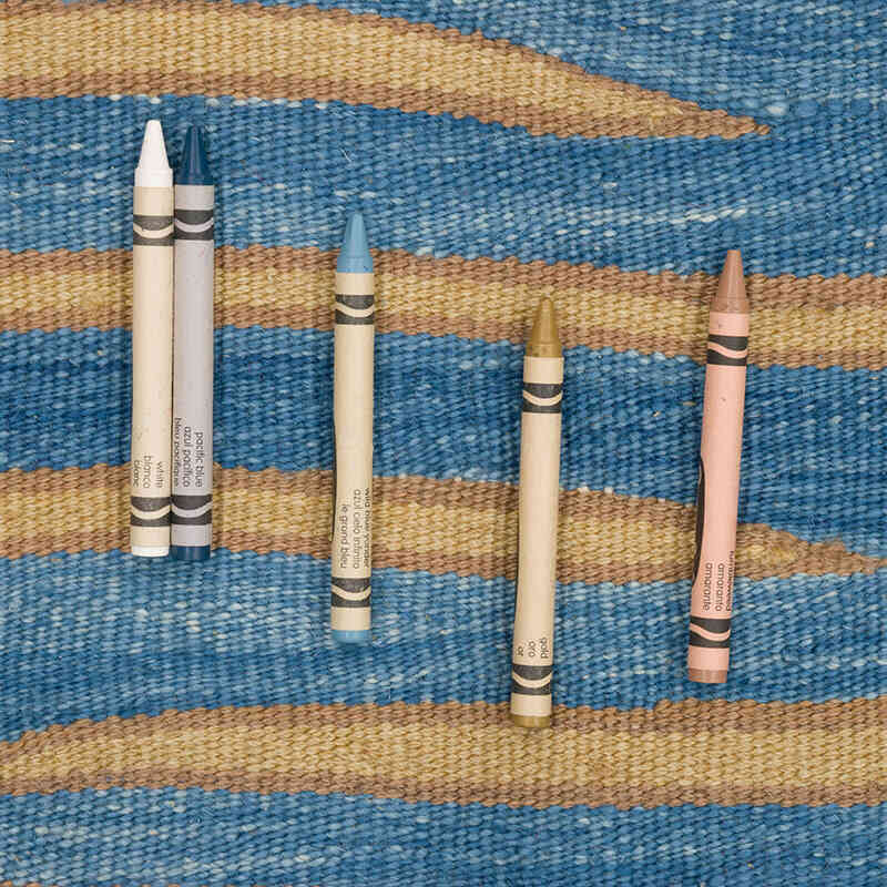 Mavi Yeni Kök Boya El Dokuma Kilim - 183 cm x 250 cm - K0004797