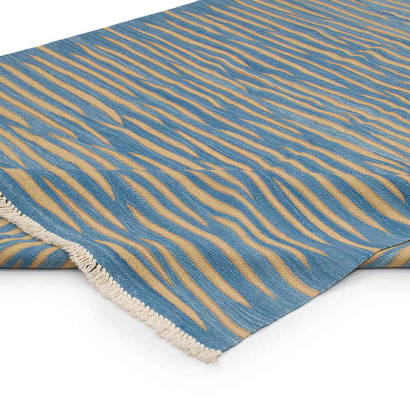 Mavi Yeni Kök Boya El Dokuma Kilim - 183 cm x 250 cm - K0004797