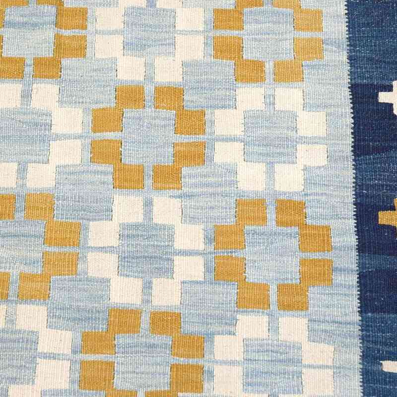 Blue New Turkish Kilim Area Rug - K0004798