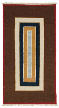 Brown New Turkish Kilim Area Rug