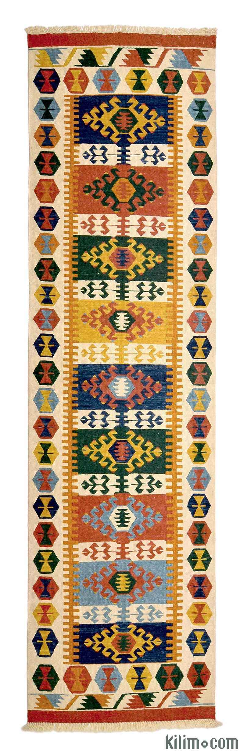 Multicolor Nuevo Kilim Turco De Pasillo - K0005710