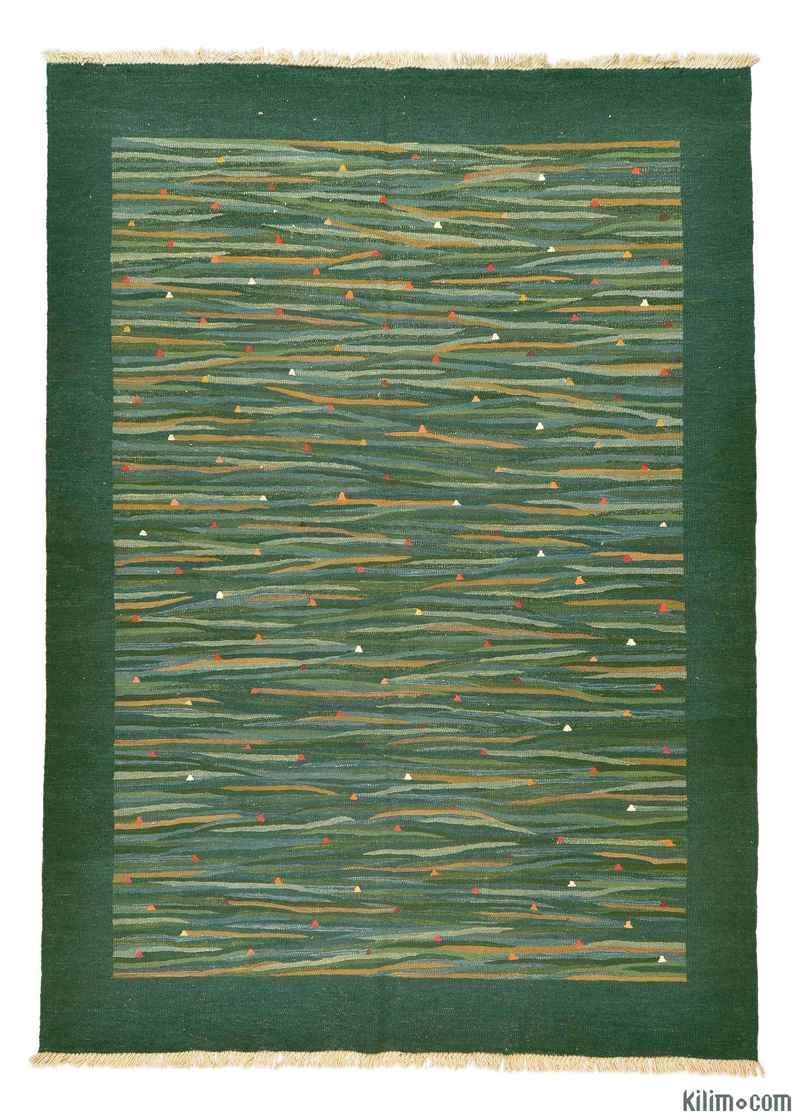 Yeşil Yeni El Dokuma Kilim - K0005791