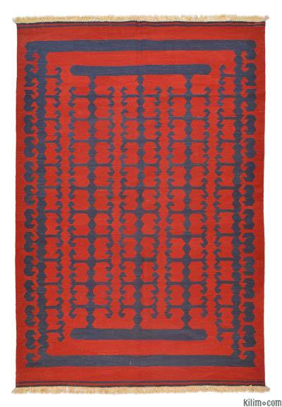 Red New Handwoven Turkish Kilim Rug