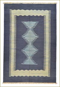 Blue New Handwoven Turkish Kilim Rug