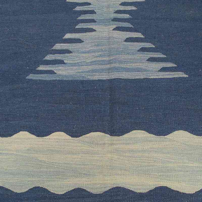 Lacivert, Açık Mavi Yeni El Dokuma Kilim - K0005797