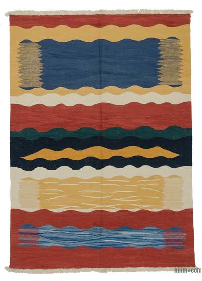 Çok Renkli Yeni Kök Boya El Dokuma Kilim