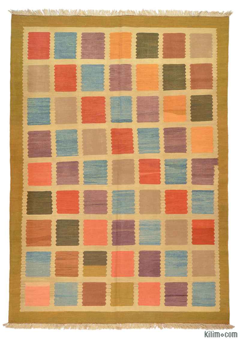 Multicolor New Handwoven Turkish Kilim Rug - K0005807