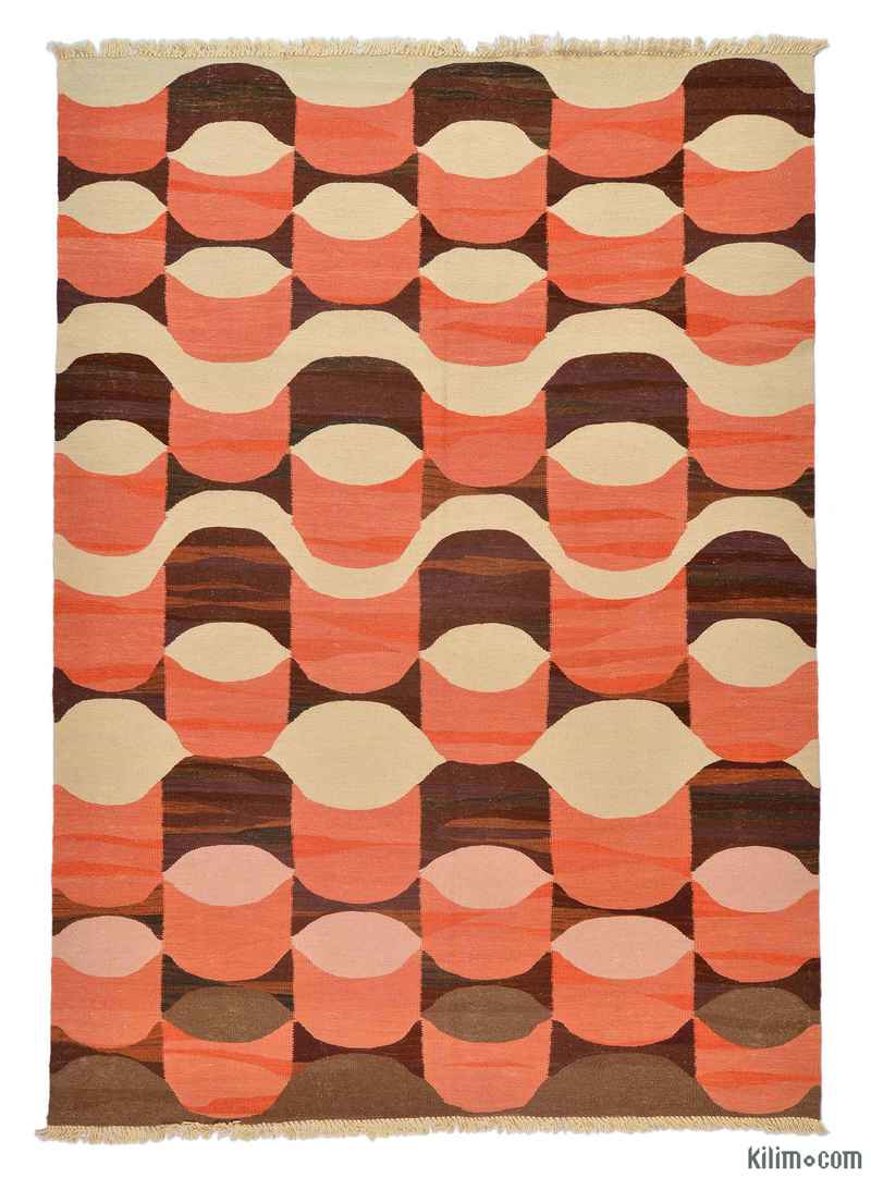 Naranja Nueva Alfombra Turca Kilim - K0005808
