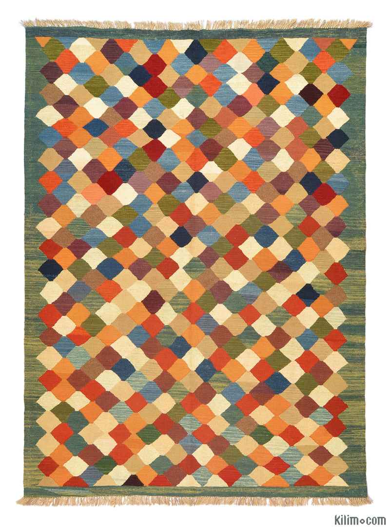 Multicolor New Handwoven Turkish Kilim Rug - K0005815