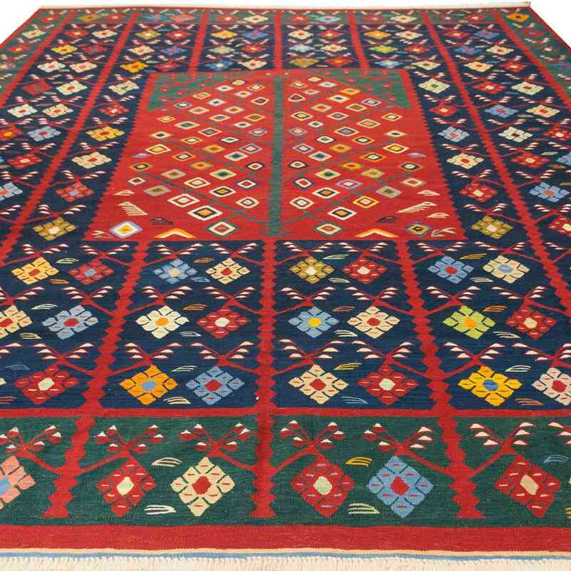 Çok Renkli Yeni Kök Boya El Dokuma Kilim - K0005817