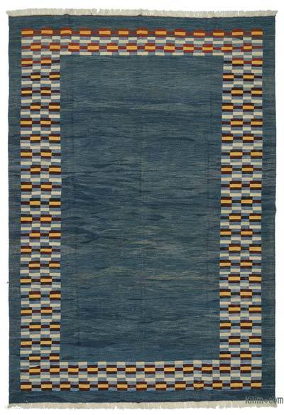 Lacivert Yeni Kök Boya El Dokuma Kilim