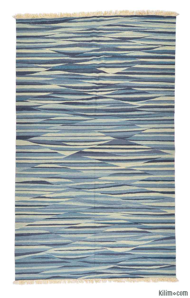 Açık Mavi Yeni El Dokuma Kilim - K0005825