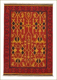 Red, Yellow New Turkish Kilim
