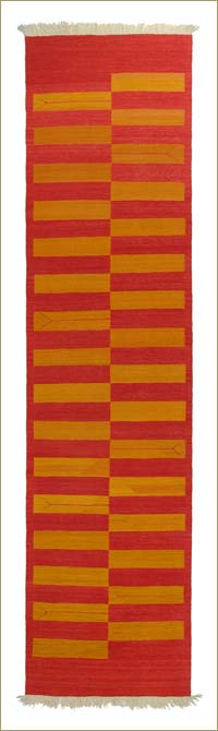Red, Yellow New Turkish Kilim Runner