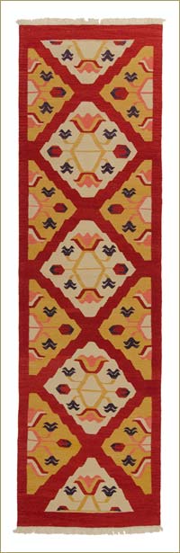 Red New Turkish Kilim Runner