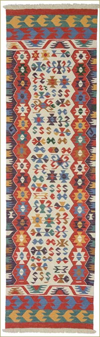Multicolor Nuevo Kilim Turco De Pasillo