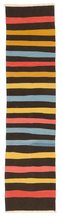 Negro Nuevo Kilim Turco De Pasillo - 72 cm x 293 cm
