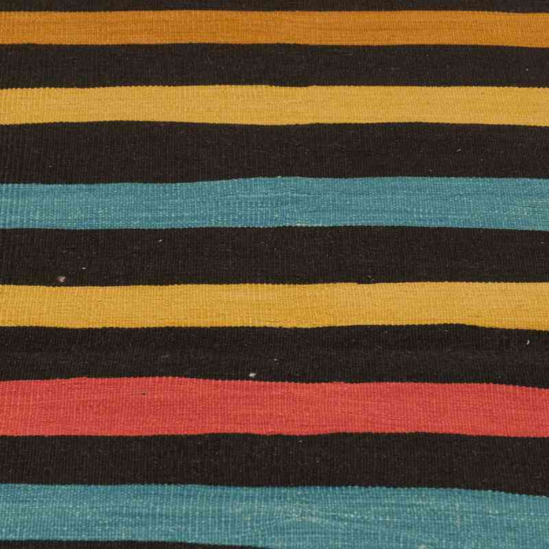Siyah Yeni Kök Boya Kilim Yolluk - 72 cm x 293 cm - K0006430
