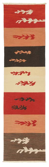 Çok Renkli Yeni Kök Boya Kilim Yolluk - 87 cm x 324 cm