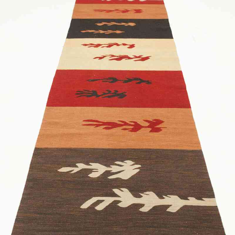 Çok Renkli Yeni Kök Boya Kilim Yolluk - 87 cm x 324 cm - K0006437