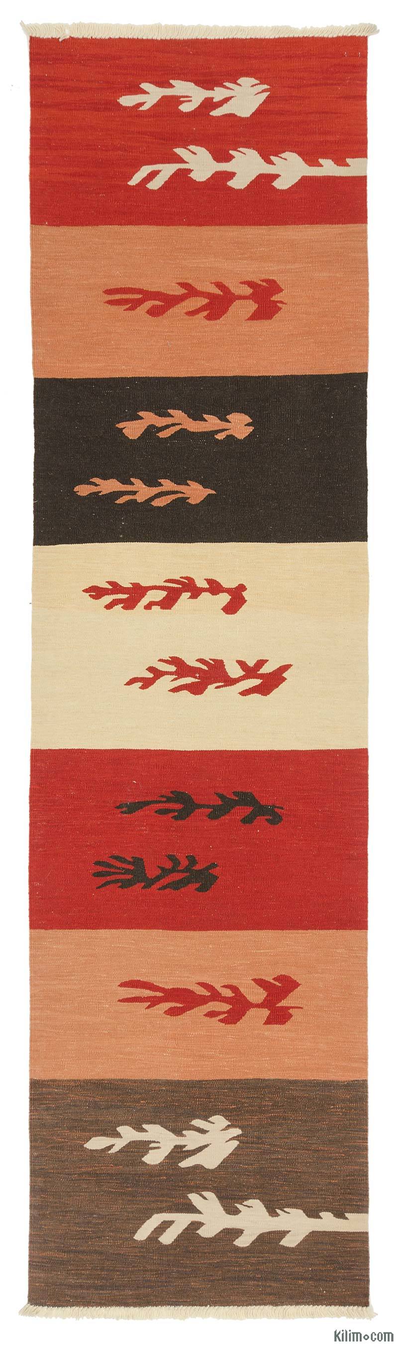 Çok Renkli Yeni Kök Boya Kilim Yolluk - 87 cm x 324 cm - K0006437