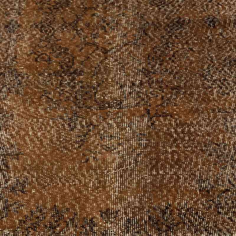 Kahverengi Vintage Boyalı Halı - 115 cm x 212 cm - K0007005
