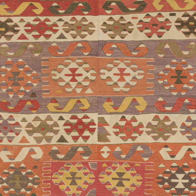 Multicolor Antique Aydin Kilim Rug - 4' 3" x 10' 2" (51 in. x 122 in.) - K0007929